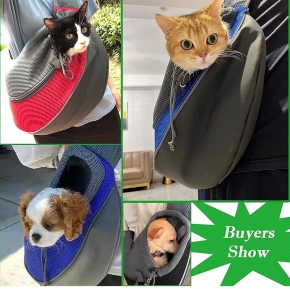 Pet Dog Sling Carrier Bag for Small Dogs Puppy Cat Sling Backpack - Brand New - Picture 8 of 8